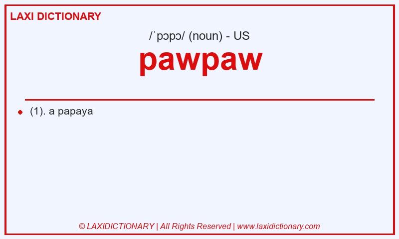 Definition pawpaw in American English