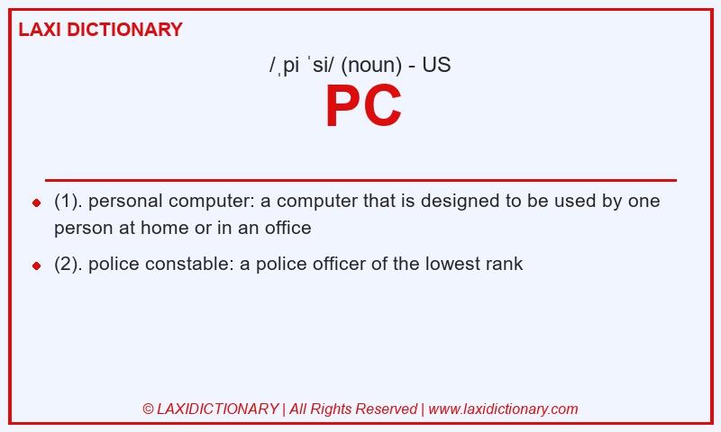 Definition PC in American English