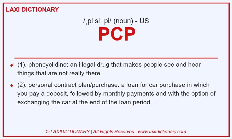 Definition PCP in American English