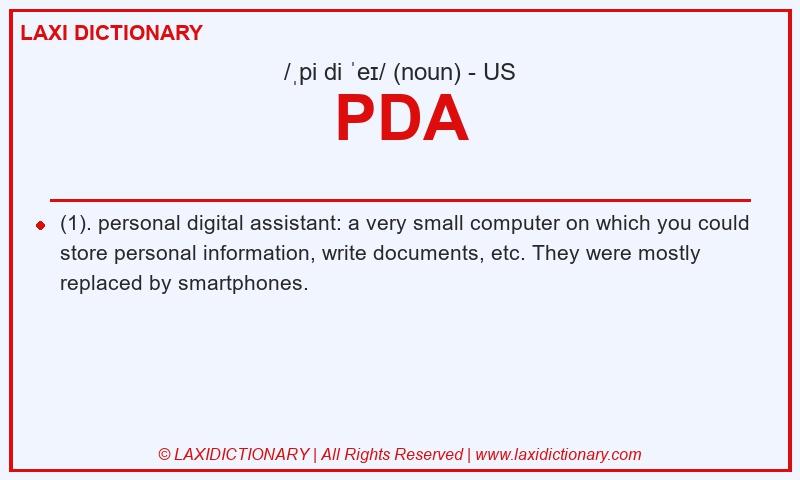 Definition PDA in American English