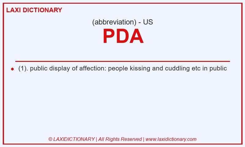 Definition PDA in American English