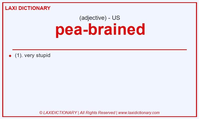 Definition pea-brained in American English