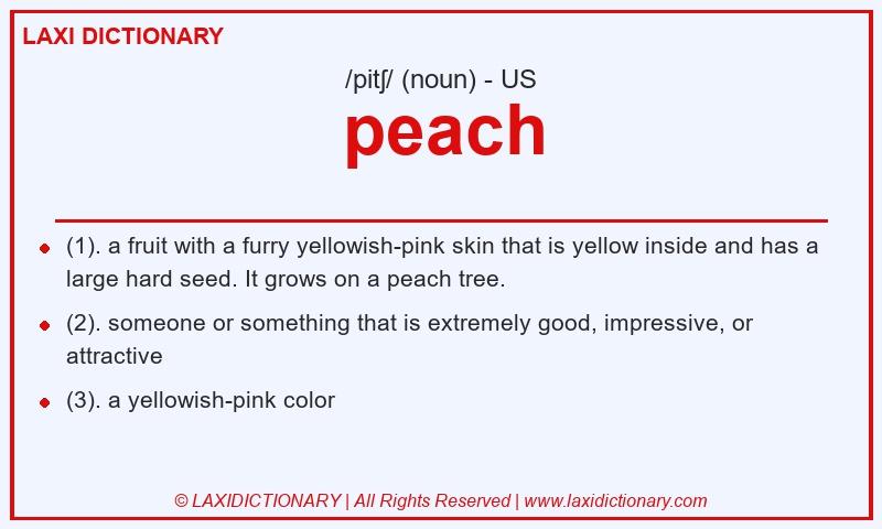 Definition peach in American English
