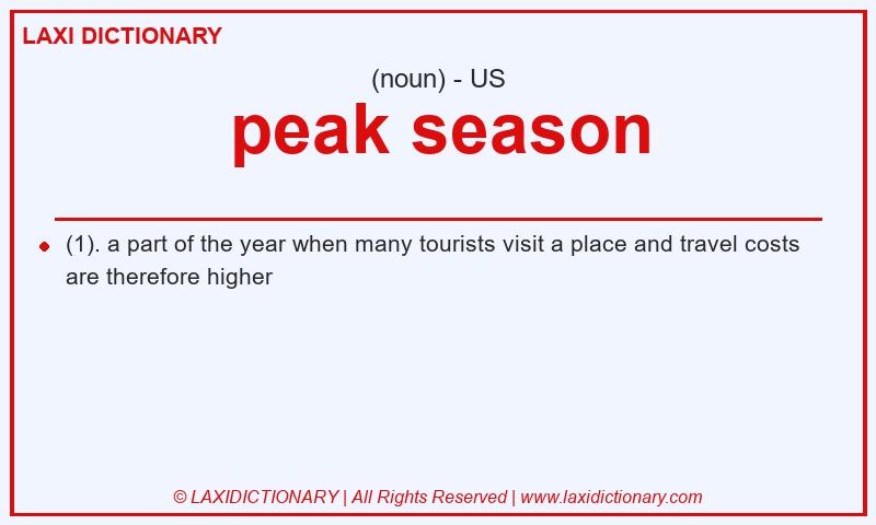 Definition peak season in American English