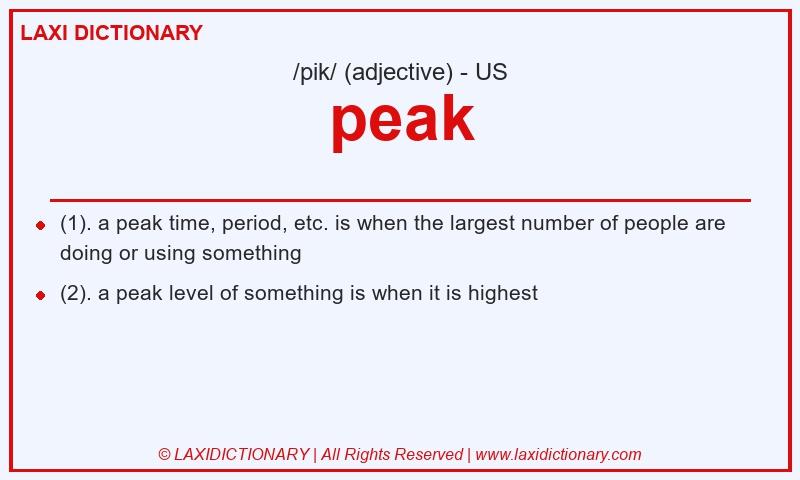 Definition peak in American English