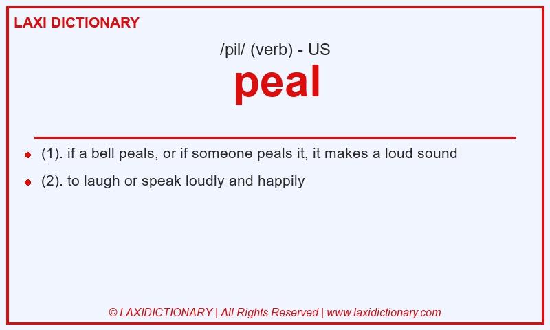 Definition peal in American English