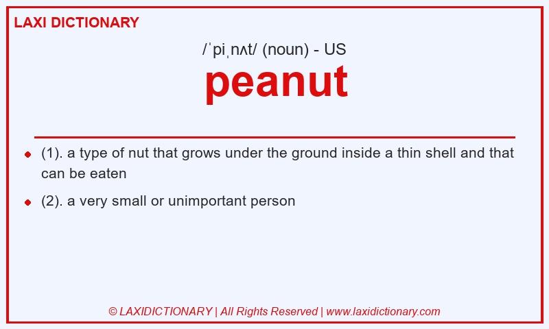 Definition peanut in American English