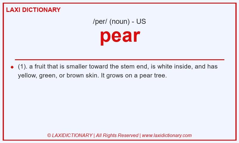 Definition pear in American English
