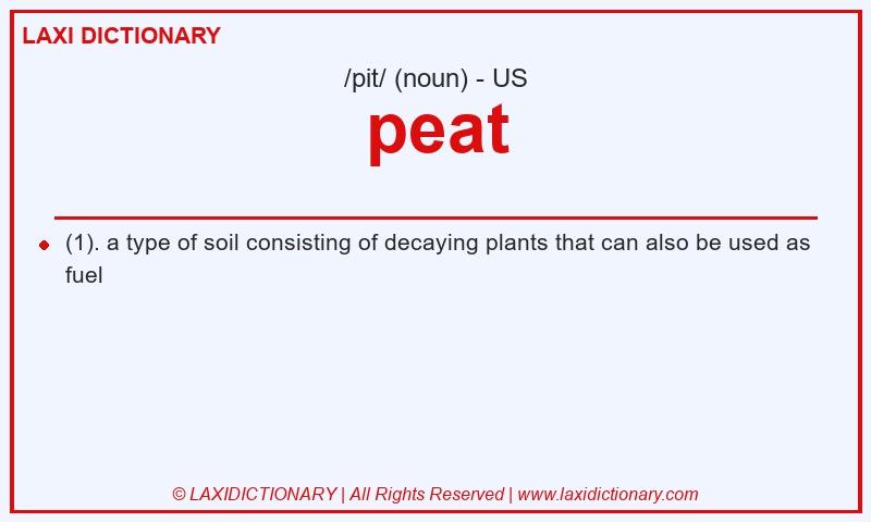 Definition peat in American English