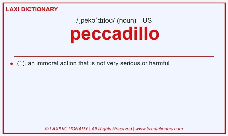 Definition peccadillo in American English