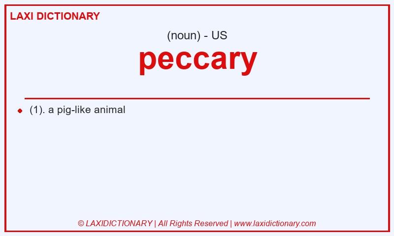 Definition peccary in American English