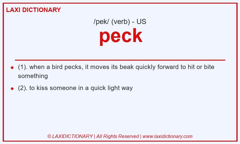 Definition peck in American English