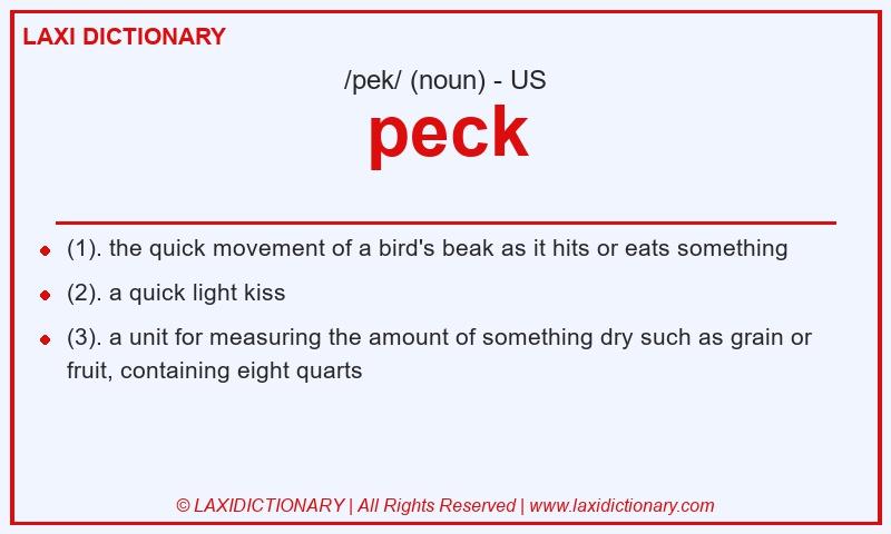 Definition peck in American English