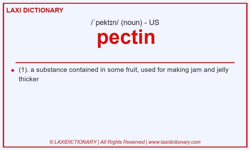 Definition pectin in American English