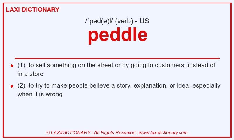 Definition peddle in American English