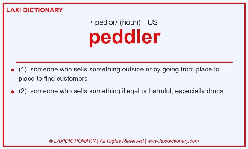 Definition peddler in American English