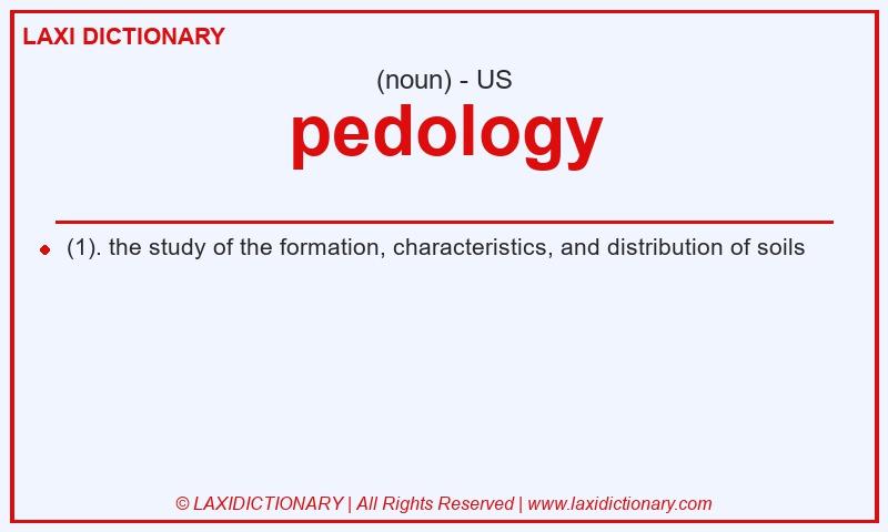 Definition pedology in American English