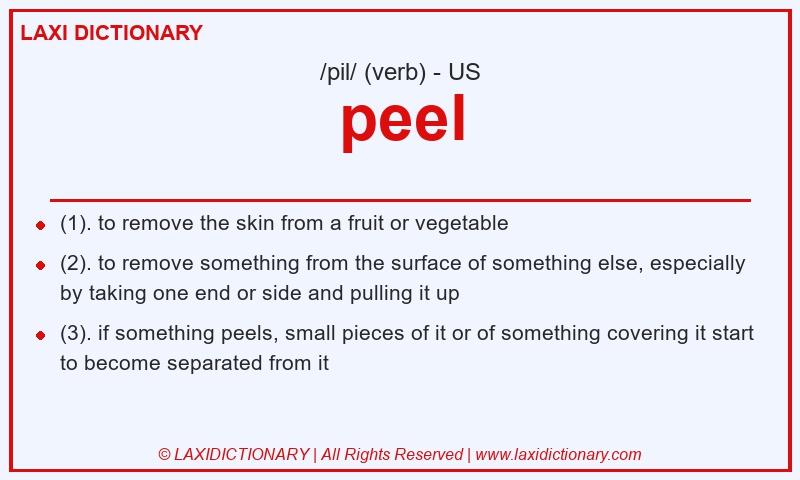 Definition peel in American English