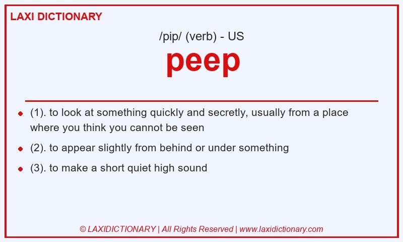 Definition peep in American English