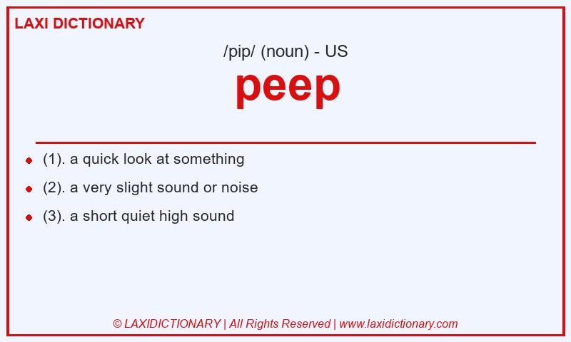 Definition peep in American English