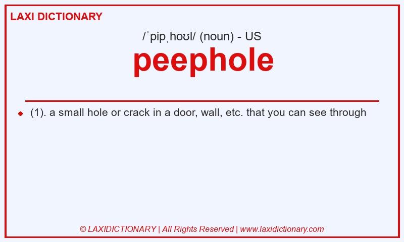 Definition peephole in American English