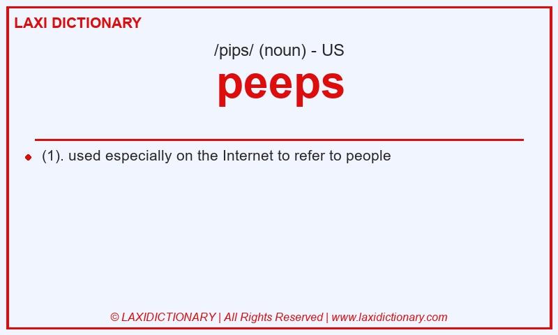 Definition peeps in American English
