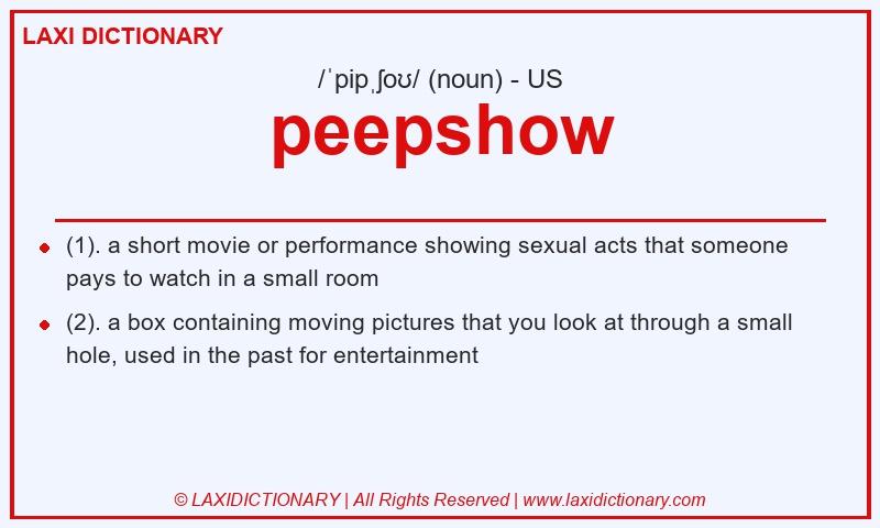 Definition peepshow in American English