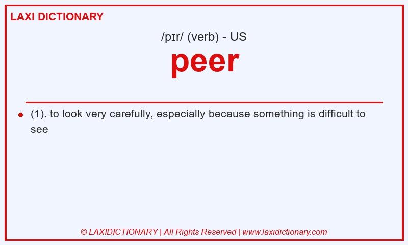 Definition peer in American English