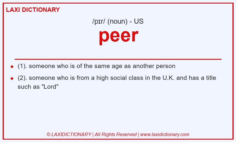Definition peer in American English
