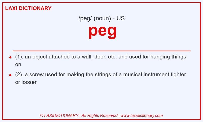 Definition peg in American English
