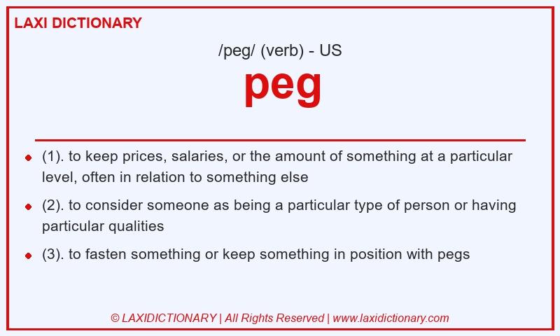 Definition peg in American English