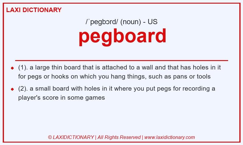 Definition pegboard in American English
