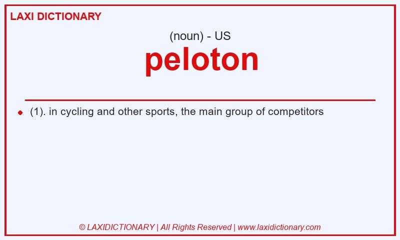 Definition peloton in American English