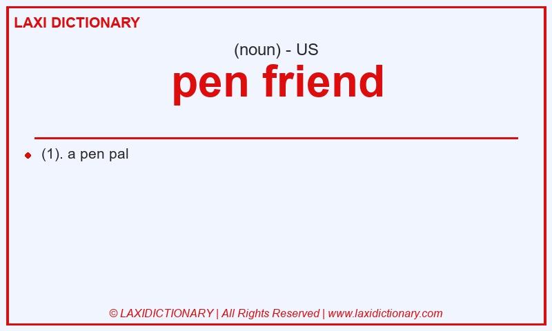 Definition pen friend in American English