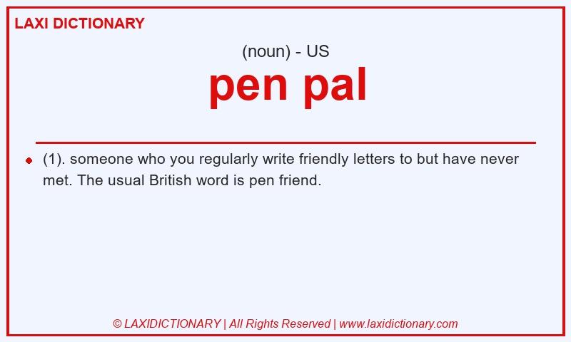 Definition pen pal in American English
