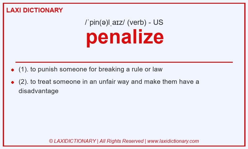 Definition penalize in American English