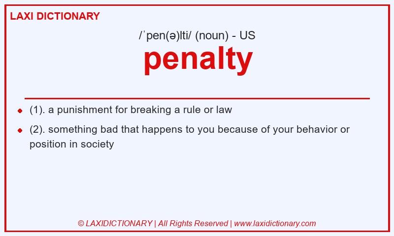Definition penalty in American English