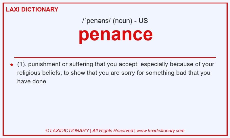 Definition penance in American English