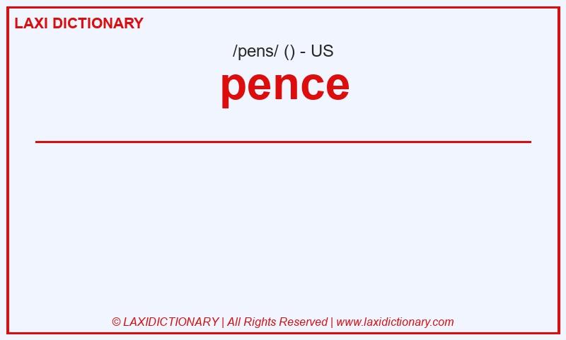 Definition pence in American English