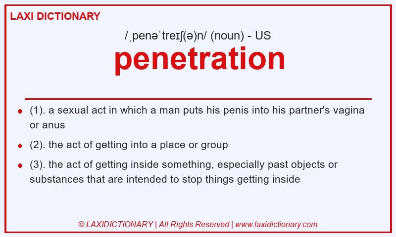 Definition penetration in American English