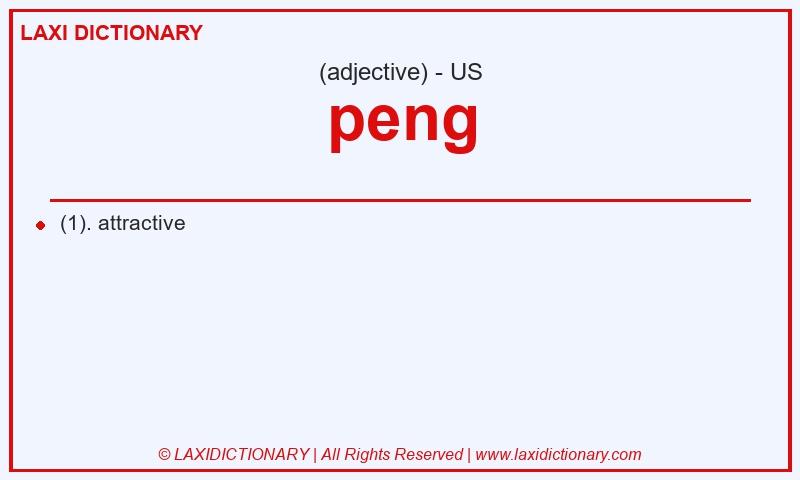 Definition peng in American English