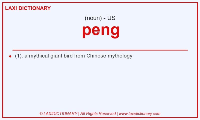 Definition peng in American English