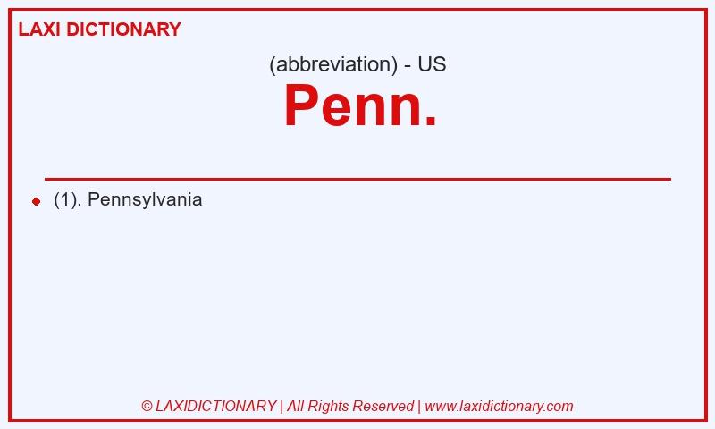Definition Penn. in American English