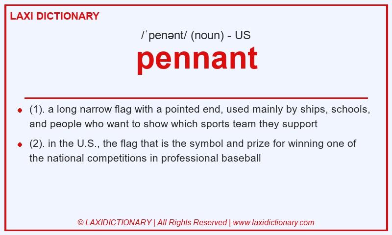 Definition pennant in American English