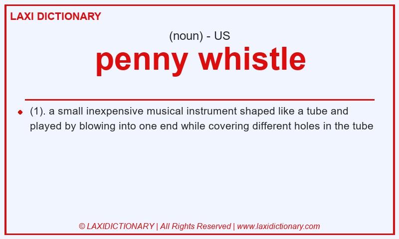 Definition penny whistle in American English