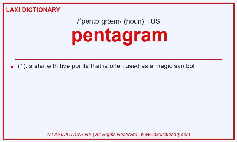 Definition pentagram in American English