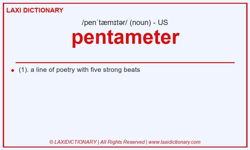 Definition pentameter in American English