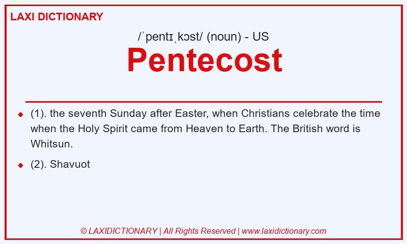Definition Pentecost in American English