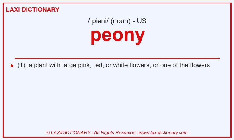 Definition peony in American English