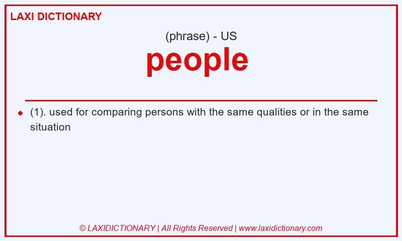 Definition people  in American English